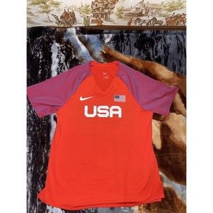 Nike USA Pro Elite Shirt Track Field Olympics Made In USA AO8743 Women's XXLT